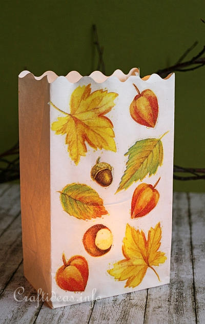 Autumn Paper Bag Luminaria 1