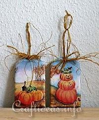 Basic Craft for Fall and Halloween - Shindles with Halloween Motifs 