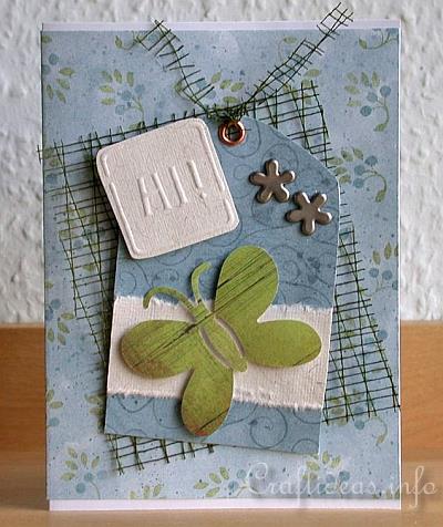 Birthday Card - Greeting Card - Blue Collage Card for all Occasions