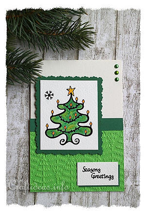 Christmas Card - Easy Christmas Tree Greeting Card for the Holidays