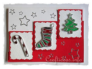 Christmas Card - Frohe Festtage - Peel Off Stickers 