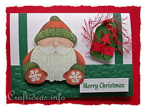 Christmas Card - Jolly Santa Greeting Card for the Holidays 