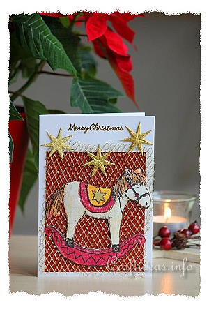 Christmas Card - Rocking Horse Greeting Card for the Holidays