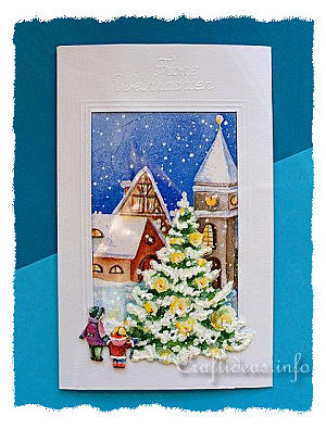 Christmas Card - Winter Town Greeting Card for the Holidays