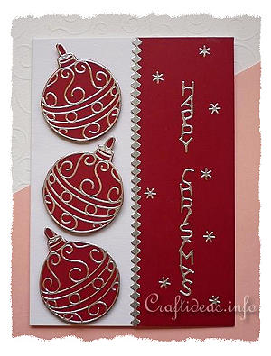 Christmas Card with Peel-Off Sticker Ornaments 