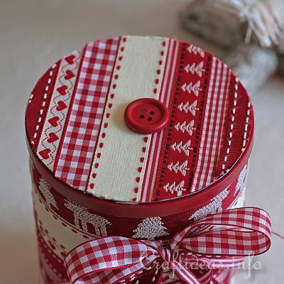 Christmas Craft - Recycling - Embellished Can With Lid 2