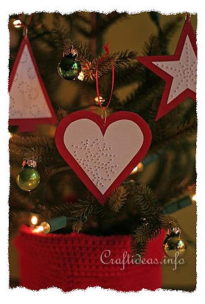 Christmas Craft - Red Paper Ornaments