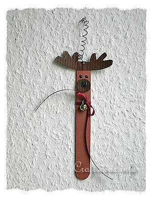 Christmas Craft Idea for Kids - Paint Stick or Craft Stick Reindeer