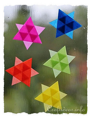 Christmas Paper Craft - Easy to Make Mini Transparent Stars 