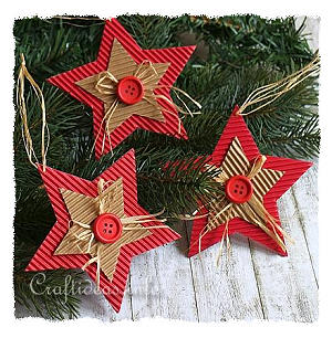 Corrugated Cardboard Christmas Star Ornament
