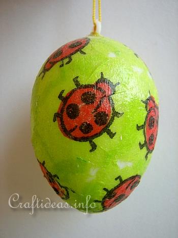 Easter Craft for Kids - Decoupage Easter Egg Using Paper Napkins 3
