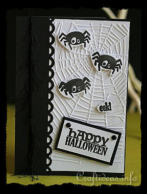 Eek Spiders Halloween Card