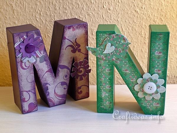 Embellished Paper Mache Letters