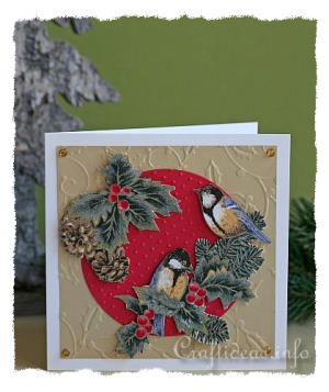 Fabric Christmas Card Winter Welcome
