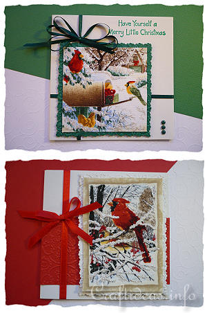 Fabric Christmas Winter Welcome Card 1