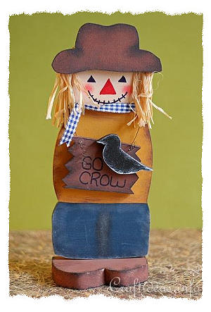 Fall Wood Craft - Scarecrow Decoration 