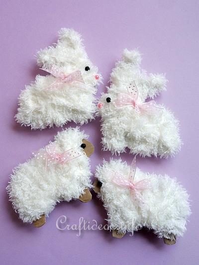 Furry Easter Bunny and Sheep 1