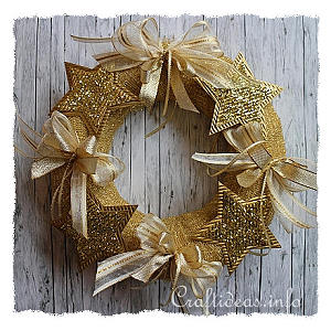 Golden Christmas Wreath