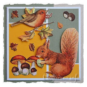 Greeting Card with Autumn Motifs 