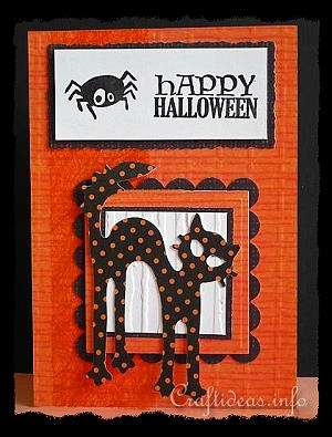 Halloween Card - Happy Halloween with Black Cat