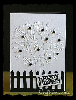 Halloween Card - Spooky Apple Tree