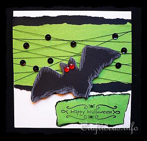 Halloween Card with Bat 