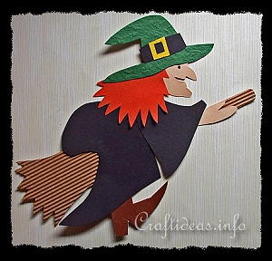 Halloween Paper Craft - Paper Witch Decoration 