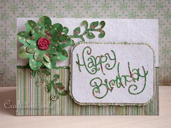 Happy Birthday Card - Romantic Flower