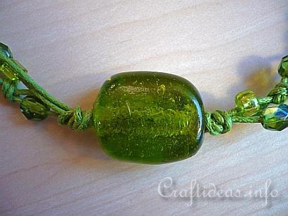 Jewelry Craft - Green Beaded Necklace 3