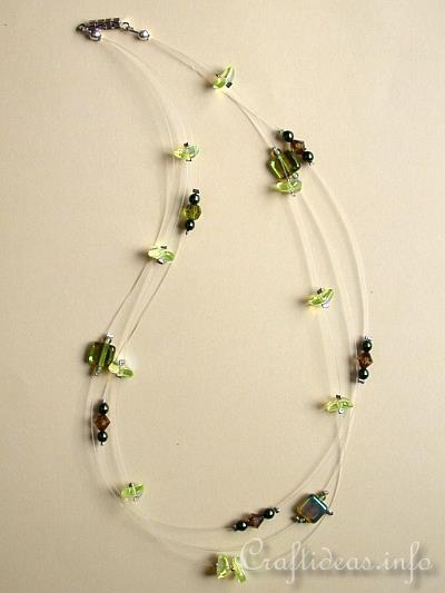Jewelry and Bead Craft - Green Beaded Necklace