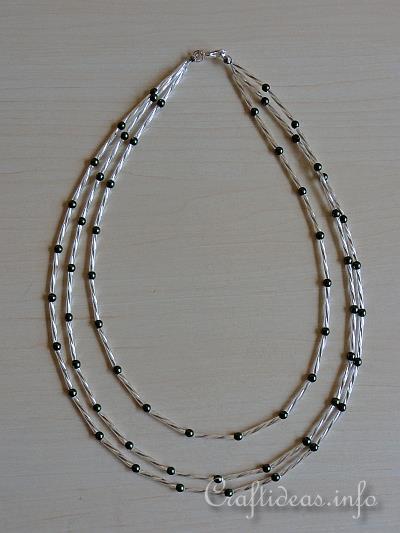 Jewelry and Bead Craft - Three Strand Necklace