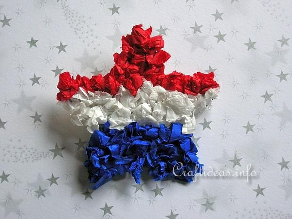 Paper Craft - American Patriotic Star Pin Craft