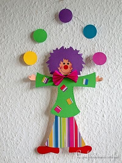 Paper Craft - Crafts for Kids - Paper Clown Decoration