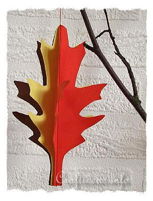Paper Craft for Fall - 3-D Paper Leaf