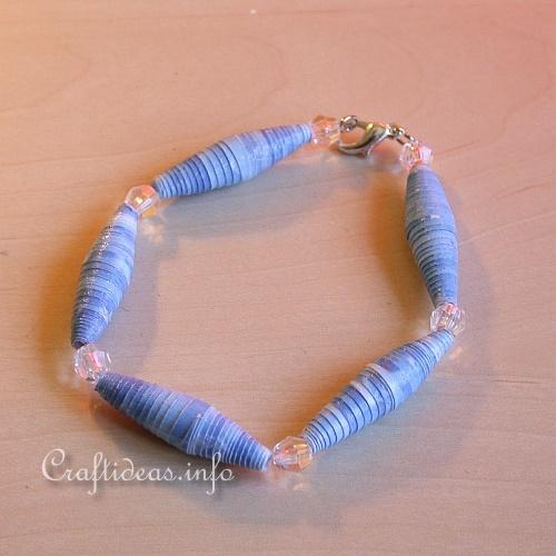 Paper Craft for Kids - Paper Beads Bracelet - Jewelry Craft