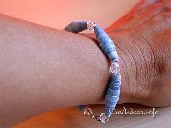 Paper Craft for Kids - Paper Beads Bracelet - Jewelry Craft 2