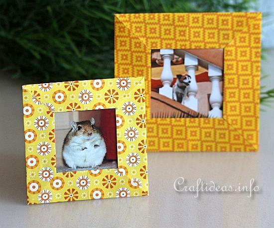 Paper Craft for Summer - Origami Picture Frame Craft for Kids