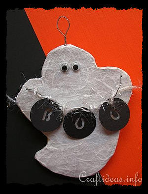 Paper Mache Halloween Ghost 