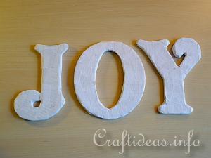 Paper Mache Joy Letters
