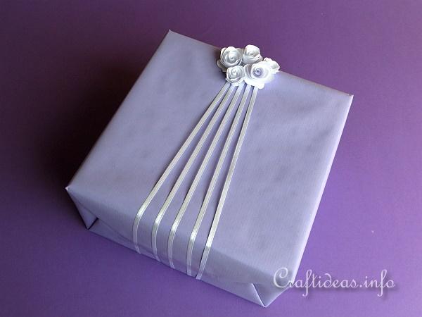 Paper Rose Gift Wrap Idea