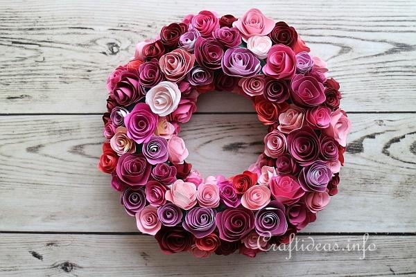 Paper Rose Wreath