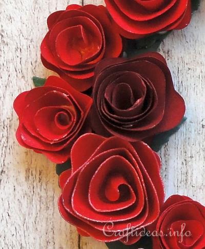 Paper Wreath with Roses 2