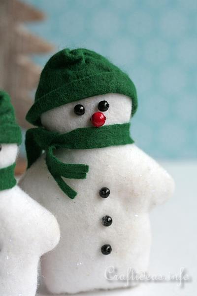 Patchwork and Sewing Craft for Christmas - Felt Snowman Pair 2
