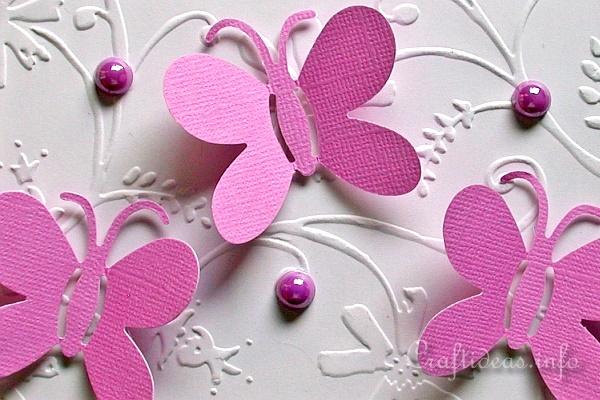 Pink Birthday Card with Butterflies 2
