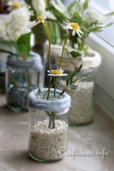 Recycling Craft Using Jars - Summer Flower Arrangement 3