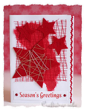 Red Stars Christmas Card