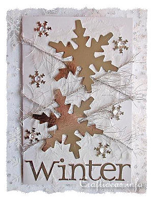 Silver Snowflakes Christmas Card 