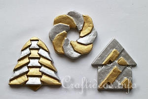 Silver and Gold Christmas Ornaments Tutorial 2
