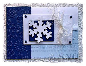 Snowflake Winter and Christmas Card 