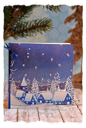 Snowy Village Card 